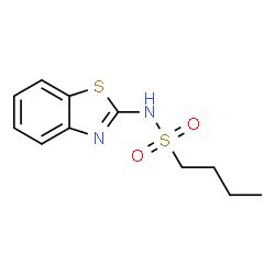 ChemSpider 2D Image | N-(1,3-Benzothiazol-2-yl)-1-butanesulfonamide | C11H14N2O2S2