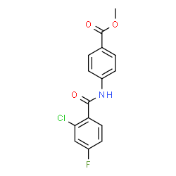 ChemSpider 2D Image | Methyl 4-[(2-chloro-4-fluorobenzoyl)amino]benzoate | C15H11ClFNO3