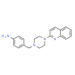 ChemSpider 2D Image | Aniline, 4-[4-(2-quinolyl)piperazin-1-yl]methyl- | C20H22N4