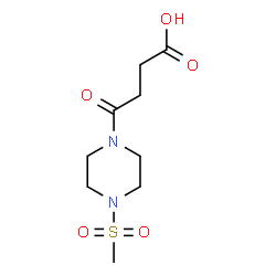 ChemSpider 2D Image | 4-[4-(Methylsulfonyl)-1-piperazinyl]-4-oxobutanoic acid | C9H16N2O5S
