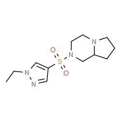 ChemSpider 2D Image | 2-[(1-Ethyl-1H-pyrazol-4-yl)sulfonyl]octahydropyrrolo[1,2-a]pyrazine | C12H20N4O2S