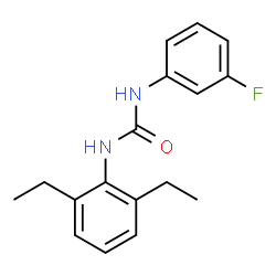 ChemSpider 2D Image | 1-(2,6-Diethylphenyl)-3-(3-fluorophenyl)urea | C17H19FN2O