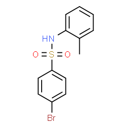 ChemSpider 2D Image | 4-Bromo-N-(2-methylphenyl)benzenesulfonamide | C13H12BrNO2S
