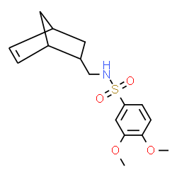 ChemSpider 2D Image | N-(Bicyclo[2.2.1]hept-5-en-2-ylmethyl)-3,4-dimethoxybenzenesulfonamide | C16H21NO4S