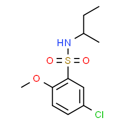 ChemSpider 2D Image | N-sec-Butyl-5-chloro-2-methoxybenzenesulfonamide | C11H16ClNO3S