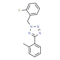 ChemSpider 2D Image | 2-(2-Fluorobenzyl)-5-(2-methylphenyl)-2H-tetrazole | C15H13FN4