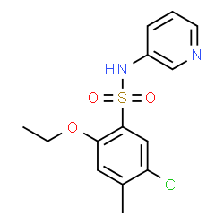 ChemSpider 2D Image | 5-Chloro-2-ethoxy-4-methyl-N-(3-pyridinyl)benzenesulfonamide | C14H15ClN2O3S