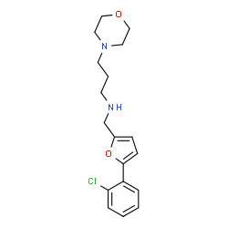 ChemSpider 2D Image | N-{[5-(2-Chlorophenyl)-2-furyl]methyl}-3-(4-morpholinyl)-1-propanamine | C18H23ClN2O2