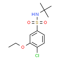ChemSpider 2D Image | N-tert-Butyl-4-chloro-3-ethoxybenzenesulfonamide | C12H18ClNO3S