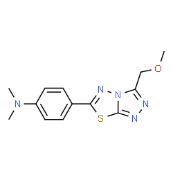 ChemSpider 2D Image | 4-[3-(Methoxymethyl)[1,2,4]triazolo[3,4-b][1,3,4]thiadiazol-6-yl]-N,N-dimethylaniline | C13H15N5OS