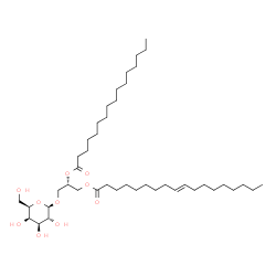 ChemSpider 2D Image | (2S)-3-(beta-D-Galactopyranosyloxy)-2-(palmitoyloxy)propyl (9E)-9-octadecenoate | C43H80O10