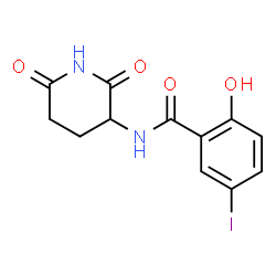 ChemSpider 2D Image | N-(2,6-Dioxo-3-piperidinyl)-2-hydroxy-5-iodobenzamide | C12H11IN2O4