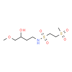 ChemSpider 2D Image | N-(3-Hydroxy-4-methoxybutyl)-2-(methylsulfonyl)ethanesulfonamide | C8H19NO6S2