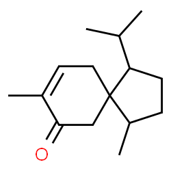 ChemSpider 2D Image | 1-Isopropyl-4,8-dimethylspiro[4.5]dec-8-en-7-one | C15H24O
