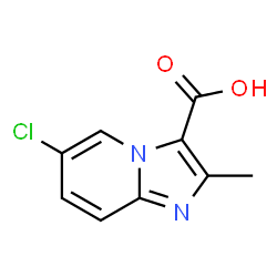ChemSpider 2D Image | 6-Chloro-2-methylimidazo[1,2-a]pyridine-3-carboxylic acid | C9H7ClN2O2
