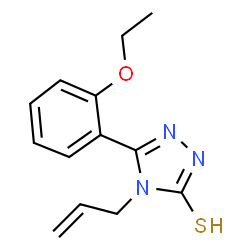 ChemSpider 2D Image | 5-(2-ethoxyphenyl)-4-(prop-2-en-1-yl)-4H-1,2,4-triazole-3-thiol | C13H15N3OS