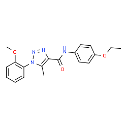 ChemSpider 2D Image | N-(4-Ethoxyphenyl)-1-(2-methoxyphenyl)-5-methyl-1H-1,2,3-triazole-4-carboxamide | C19H20N4O3