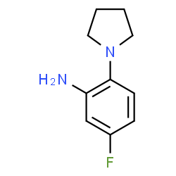 ChemSpider 2D Image | 5-fluoro-2-pyrrolidin-1-ylaniline | C10H13FN2