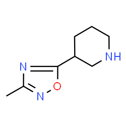 ChemSpider 2D Image | 3-(3-Methyl-1,2,4-oxadiazol-5-yl)piperidine | C8H13N3O