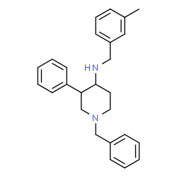 ChemSpider 2D Image | 1-Benzyl-N-(3-methylbenzyl)-3-phenyl-4-piperidinamine | C26H30N2