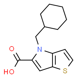 ChemSpider 2D Image | 4-(cyclohexylmethyl)thieno[3,2-b]pyrrole-5-carboxylic acid | C14H17NO2S