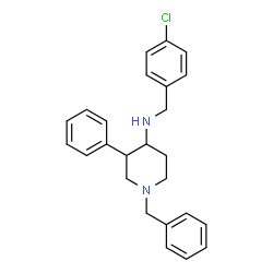 ChemSpider 2D Image | 1-Benzyl-N-(4-chlorobenzyl)-3-phenyl-4-piperidinamine | C25H27ClN2