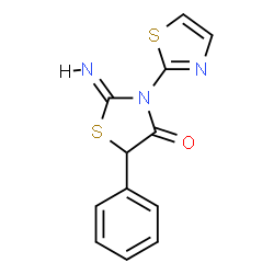 ChemSpider 2D Image | (2Z)-2-Imino-5-phenyl-3-(1,3-thiazol-2-yl)-1,3-thiazolidin-4-one | C12H9N3OS2