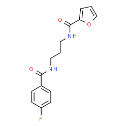 ChemSpider 2D Image | N-{3-[(4-Fluorobenzoyl)amino]propyl}-2-furamide | C15H15FN2O3