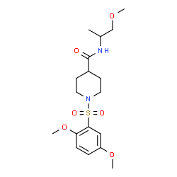 ChemSpider 2D Image | 1-[(2,5-Dimethoxyphenyl)sulfonyl]-N-(1-methoxy-2-propanyl)-4-piperidinecarboxamide | C18H28N2O6S