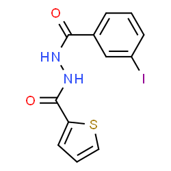 ChemSpider 2D Image | N'-(3-Iodobenzoyl)-2-thiophenecarbohydrazide | C12H9IN2O2S