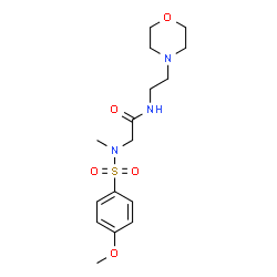 ChemSpider 2D Image | 2-(N-methyl-4-methoxybenzenesulfonamido)-N-[2-(morpholin-4-yl)ethyl]acetamide | C16H25N3O5S