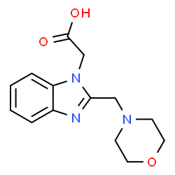 ChemSpider 2D Image | [2-(4-Morpholinylmethyl)-1H-benzimidazol-1-yl]acetic acid | C14H17N3O3