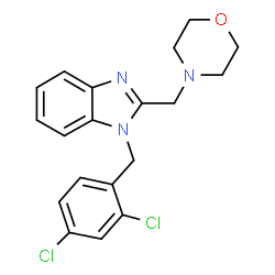 ChemSpider 2D Image | 1-(2,4-Dichlorobenzyl)-2-(4-morpholinylmethyl)-1H-benzimidazole | C19H19Cl2N3O