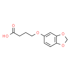 ChemSpider 2D Image | 4-(1,3-Benzodioxol-5-yloxy)butanoic acid | C11H12O5