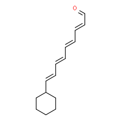 ChemSpider 2D Image | 2,4,6,8-Nonatetraenal, 9-cyclohexyl-, (all-E)- | C15H20O