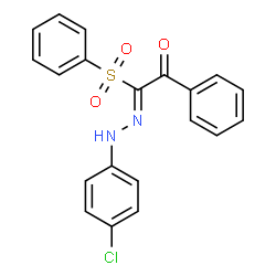 ChemSpider 2D Image | (2Z)-2-[(4-Chlorophenyl)hydrazono]-1-phenyl-2-(phenylsulfonyl)ethanone | C20H15ClN2O3S