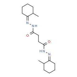 ChemSpider 2D Image | N'~1~,N'~4~-Bis[(1Z)-2-methylcyclohexylidene]succinohydrazide | C18H30N4O2
