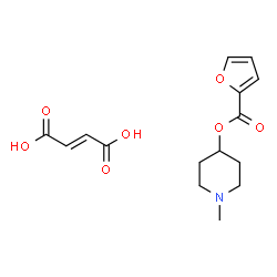 ChemSpider 2D Image | 1-Methyl-4-piperidinyl 2-furoate (2E)-2-butenedioate (1:1) | C15H19NO7