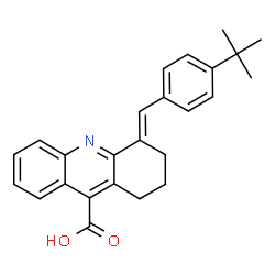 ChemSpider 2D Image | 4-(4-tert-Butyl-benzylidene)-1,2,3,4-tetrahydro-acridine-9-carboxylic acid | C25H25NO2