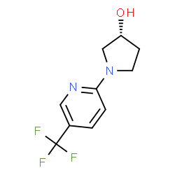 ChemSpider 2D Image | (3R)-1-[5-(Trifluoromethyl)-2-pyridinyl]-3-pyrrolidinol | C10H11F3N2O