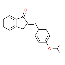 ChemSpider 2D Image | (2E)-2-[4-(Difluoromethoxy)benzylidene]-1-indanone | C17H12F2O2