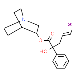 ChemSpider 2D Image | 1-Azabicyclo[2.2.2]oct-3-yl (4E)-2-hydroxy-5-(~125~I)iodo-2-phenyl-4-pentenoate | C18H22125INO3