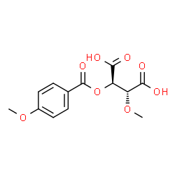 ChemSpider 2D Image | (2R,3R)-2-Methoxy-3-[(4-methoxybenzoyl)oxy]succinic acid | C13H14O8