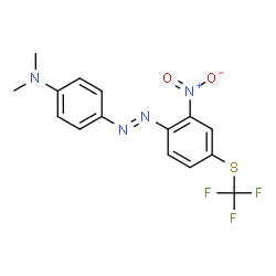 ChemSpider 2D Image | N,N-Dimethyl-4-[2-nitro-4-(trifluoromethylthio)phenylazo]aniline | C15H13F3N4O2S