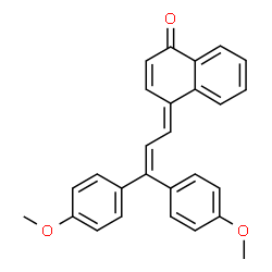 ChemSpider 2D Image | (4E)-4-[3,3-Bis(4-methoxyphenyl)-2-propen-1-ylidene]-1(4H)-naphthalenone | C27H22O3
