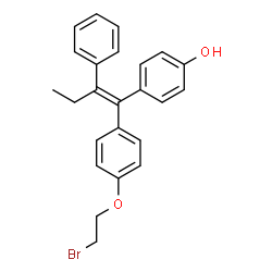 ChemSpider 2D Image | 4-[1-[4-(2-bromethoxy)-phenyl]-2-phenyl-but-1-enyl]-phenol | C24H23BrO2