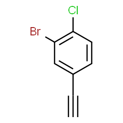 ChemSpider 2D Image | 2-Bromo-1-chloro-4-ethynylbenzene | C8H4BrCl