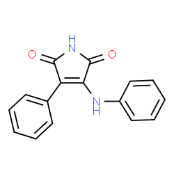 ChemSpider 2D Image | 3-Anilino-4-phenyl-1H-pyrrole-2,5-dione | C16H12N2O2