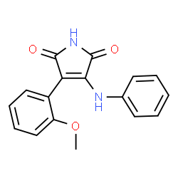 ChemSpider 2D Image | 3-Anilino-4-(2-methoxyphenyl)-1H-pyrrole-2,5-dione | C17H14N2O3