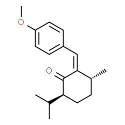 ChemSpider 2D Image | (2Z,3R,6S)-6-Isopropyl-2-(4-methoxybenzylidene)-3-methylcyclohexanone | C18H24O2